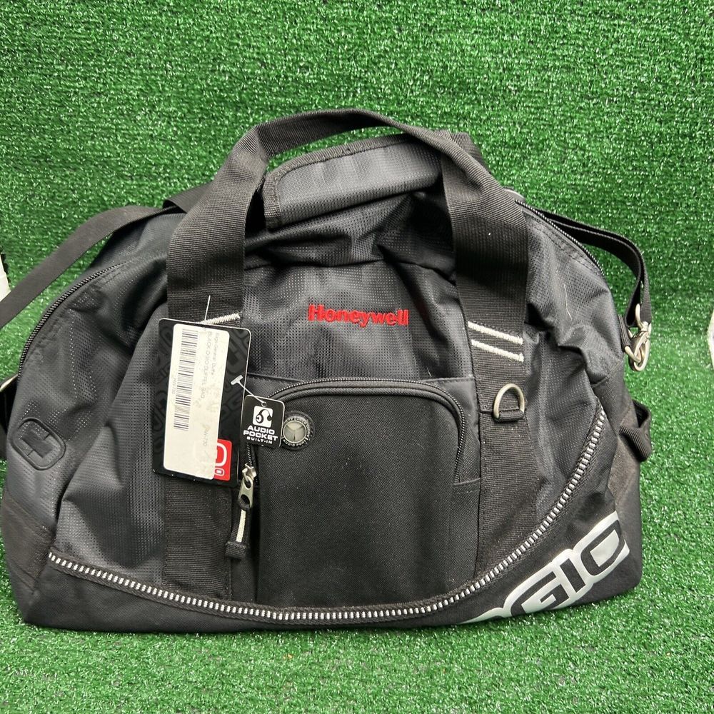 Ogio‎ Half Dome Duffle Gym Bag Honeywell Logo Black With Audio Pocket NWT